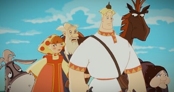 Кадр из мультфильма "Алёша Попович и Тугарин змей" 