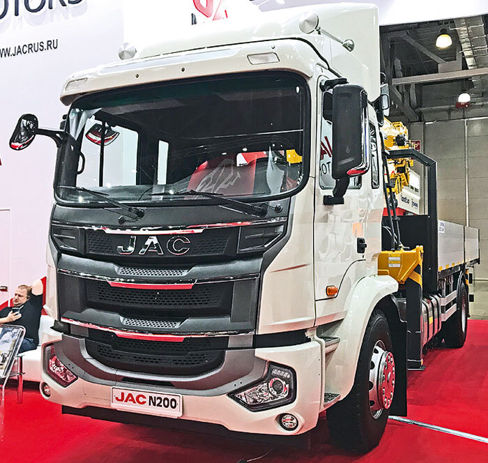 JAC N200 с бортовой алюминиевой платформой и КМУ