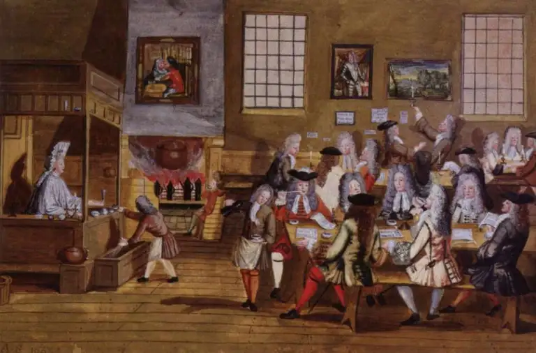Лондонская кофейня, 1668. Фото: danceshistoricalmiscellany.com