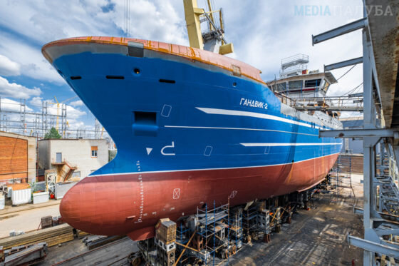     Траулер «Гандвик 2» перед спуском на воду / Фото: Медиапалуба
