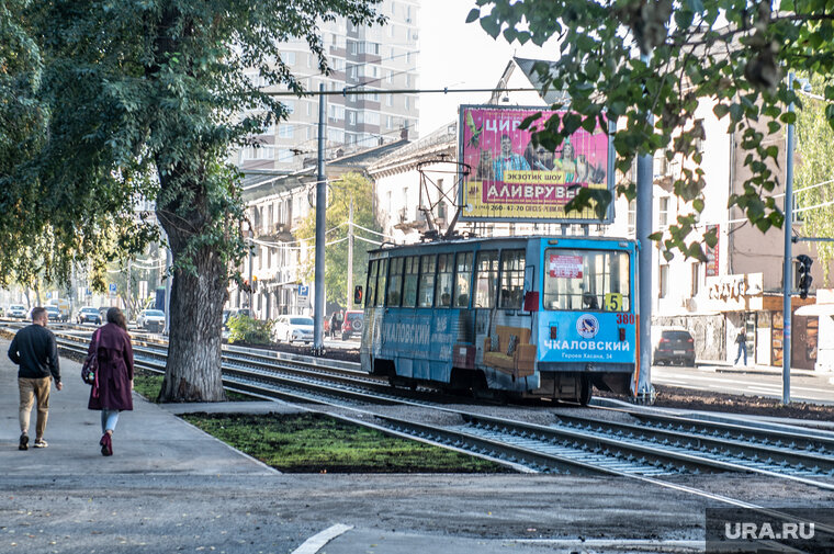    По маршруту №5 ездят самые старые пермские трамваи «КТМ-5М3» Сергей Русанов © URA.RU