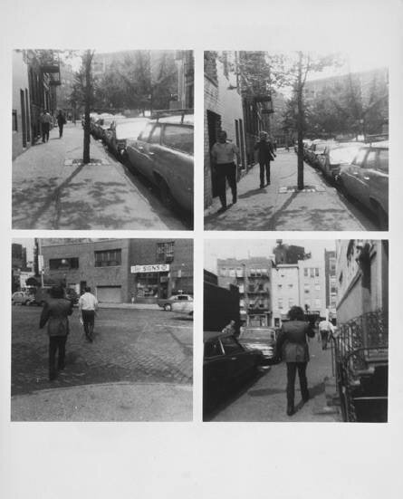 Vito Acconci, Following Piece. 1969. © Vito Acconci