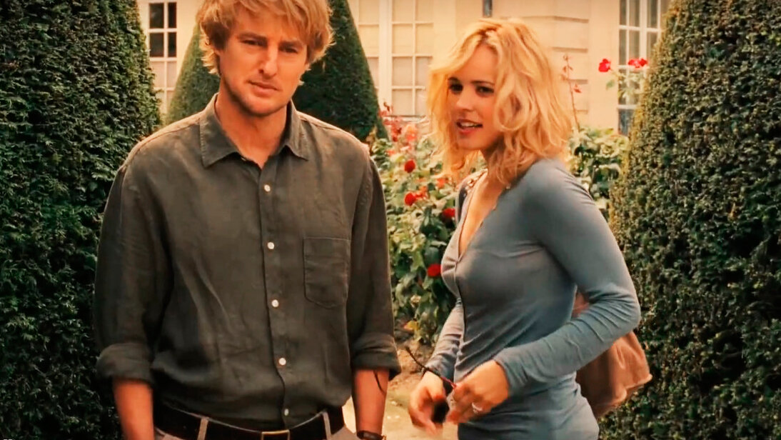 Актеры Оуэн Уилсон (Гил Пендер) и Рэйчел Макадамс (Инес) - кадр из фильма "Полночь в Париже"