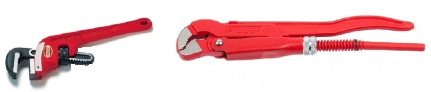 Концевой газовый ключ и трубный рычажный ключ прочны, так как изготовлены из стали