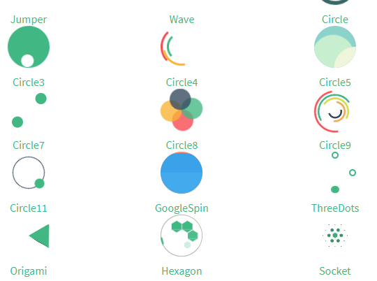 Примеры спиннеров