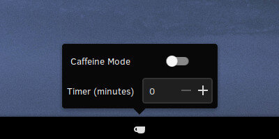 Предложен новый режим настроек рабочего стола -  "Caffeine", при котором по умолчанию блокируется  автоматический переход  в спящий режим и отключается запуск хранителя экрана, а яркость экрана  повышается  до максимального или заданного пользователем значения.  Имеется возможность задания времени, в течение которого представленный  режим будет активен (после истечения установленного таймера настройки  будут возвращены в обычное состояние);    