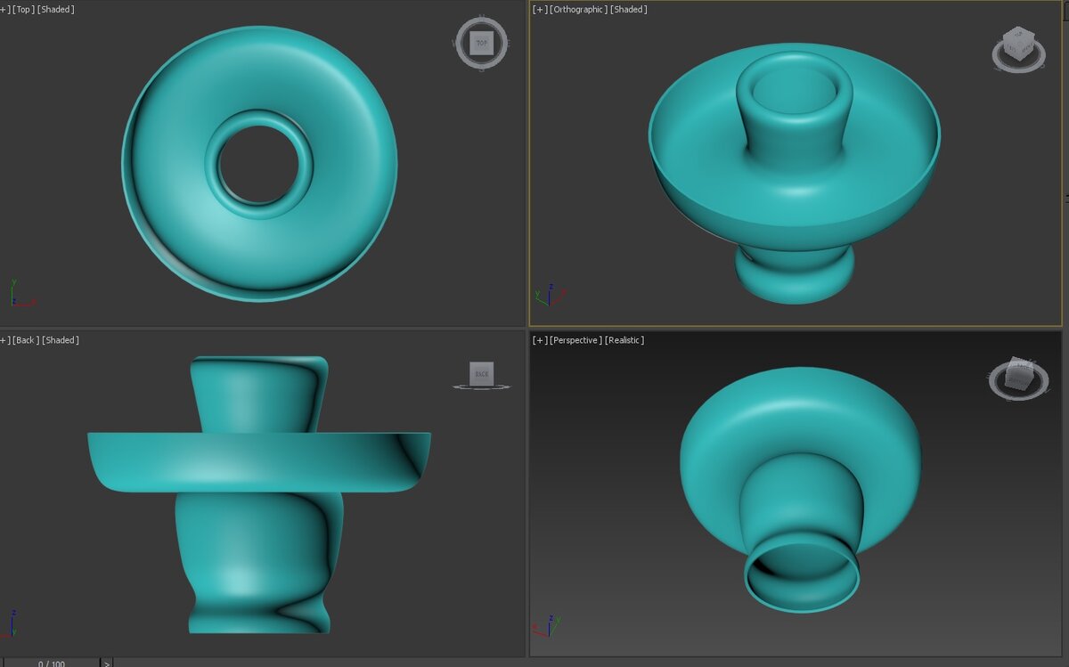 Дизайн конфетницы с ёмкостью для фантиков  в 3DS Max, дизайнер Сурикова Ю.В.
