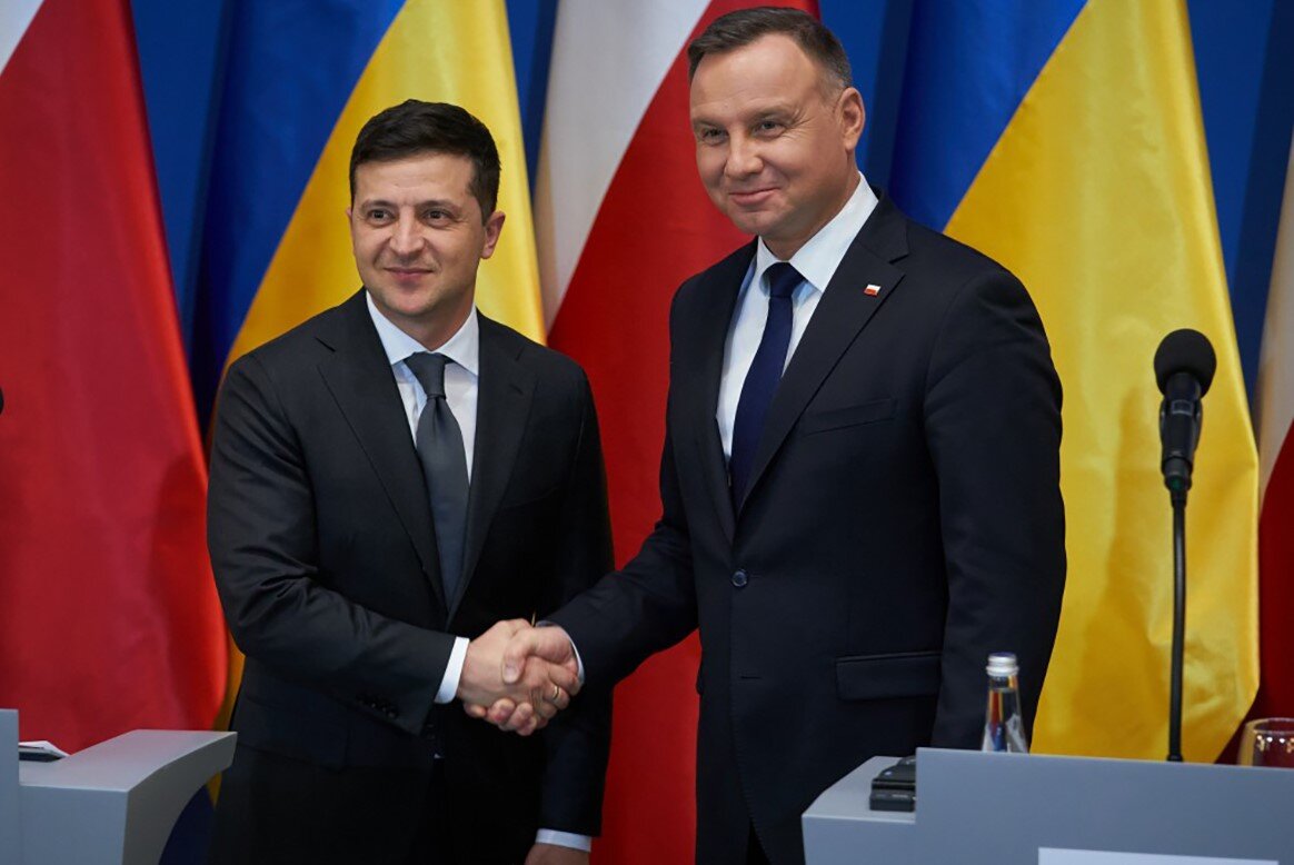 Президент Украины Владимир Зеленский и президент Польши Анджей Дуда 27.01.2020