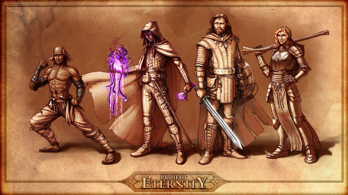 Первые наброски персонажей