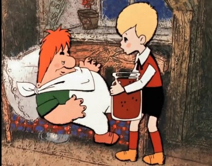 "Карлсон, надень маску обратно!" - "А ты отойди на метр, Малыш"