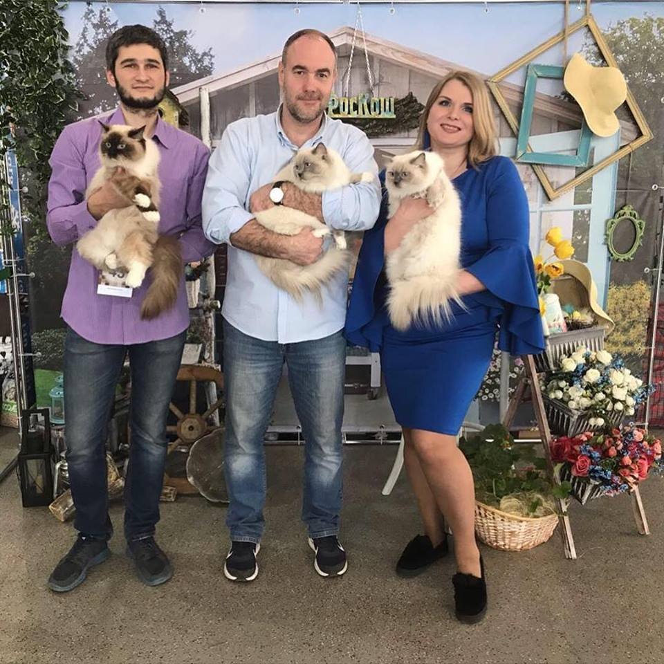 Нас даже телевидение снимает))  И  нередко, причем))  С Григорием Маневым, ведущим программы " Домашние животные "на ОТР.