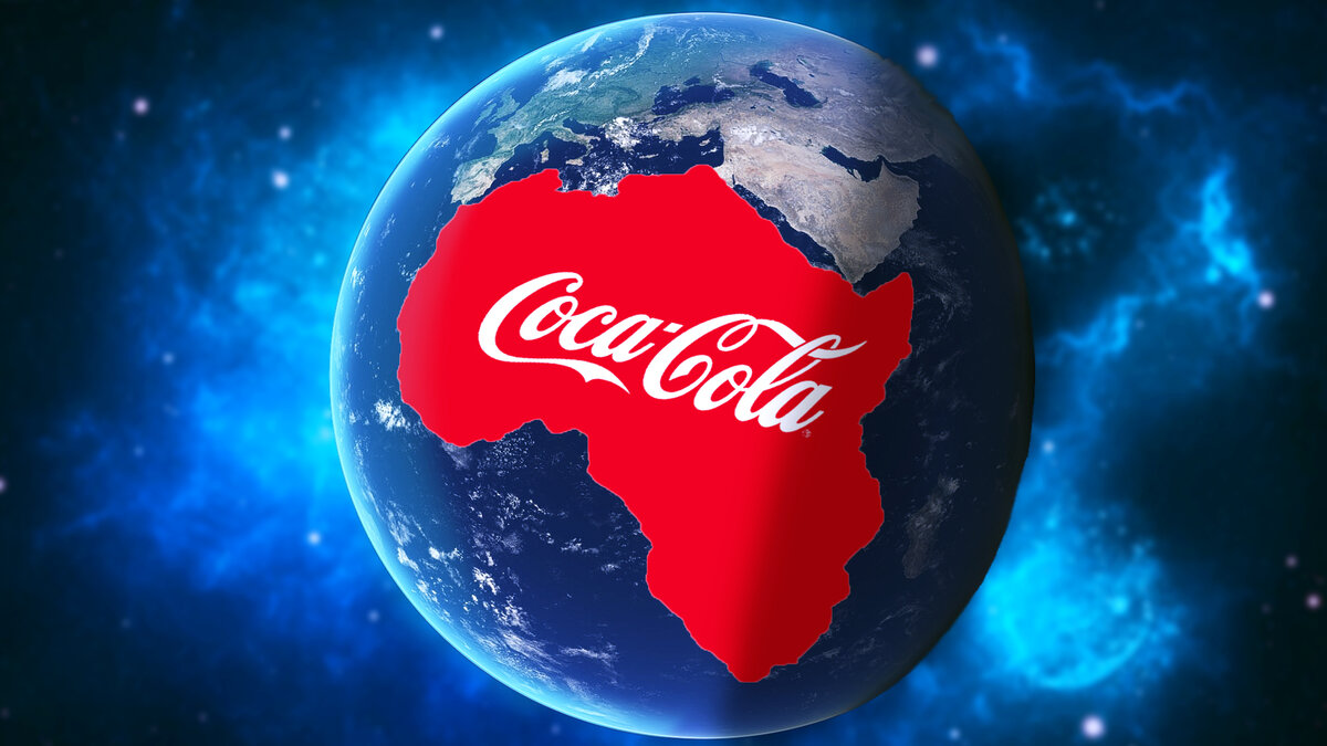 Сегодня я разбираю этот арт. Его я сделал всего за 5 минут, за 4 шага.
Изначально я хотел сделать что то связанное с фирмой Coca-Cola, и у меня родилась идея сделать Африку с этим брендом.