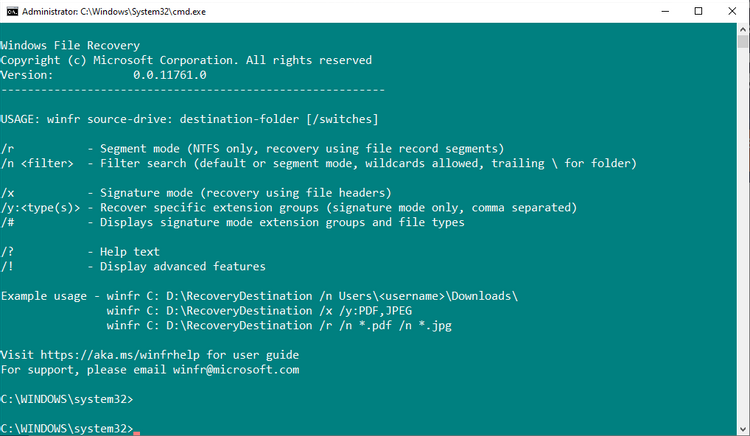 Windows File Recovery является бесплатным инструментом, который подходит для Windows 10.