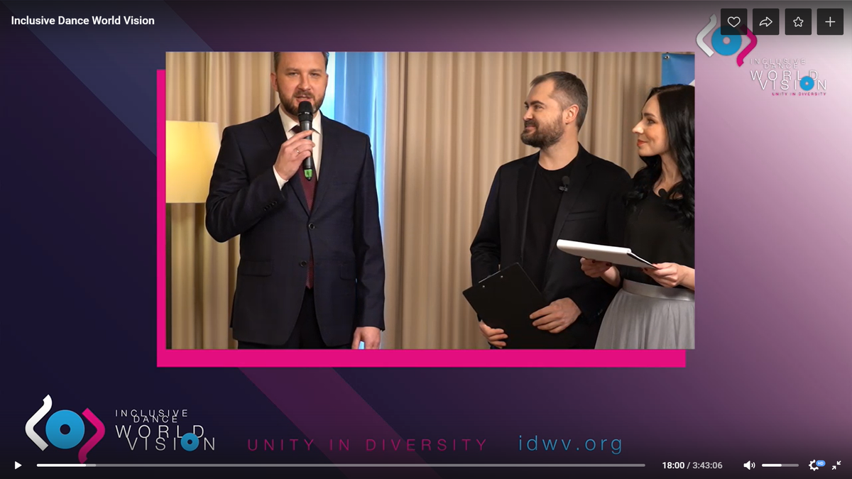Леонид Тарасов открывает Inclusive Dance World Vision
