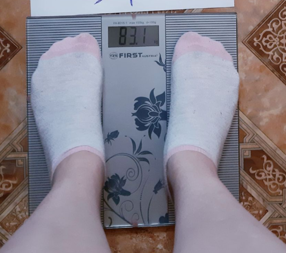 Мой вес 83.1 кг на момент старта марафона по похудению