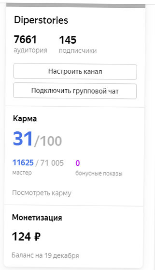 Скриншот из редактора дзена.