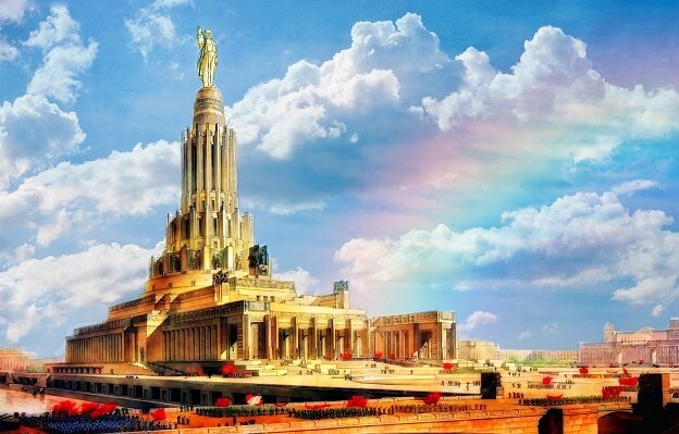 Проект Дворца Советов 1947-1948. Борис Иофан. Фото: yapfiles.ru