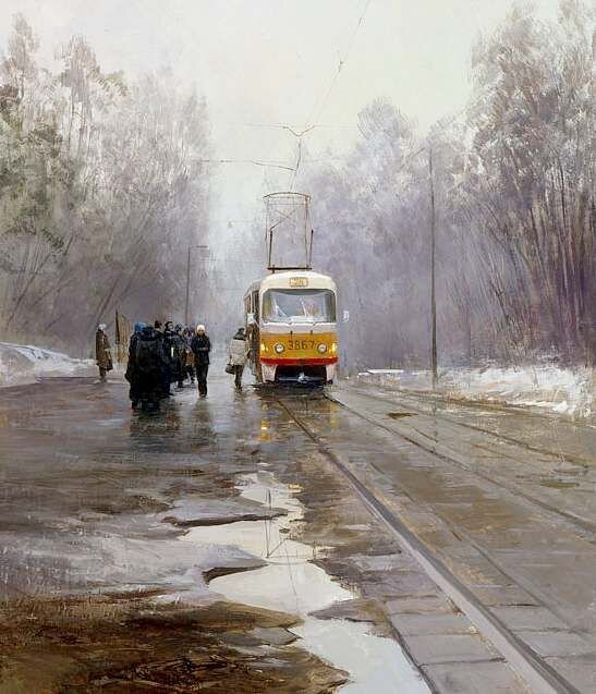 А. Алпатов. Зимний трамвай