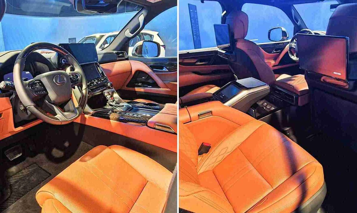 Салон Lexus lx600 просто невероятно крутой, который имеет роскошный вид и только хороший бизнесмен сможет позволить приобрести данный автомобиль.