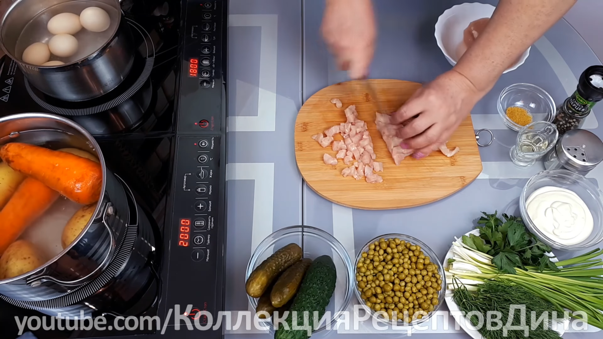 Салат Оливье с курицей – проверенный рецепт с фото