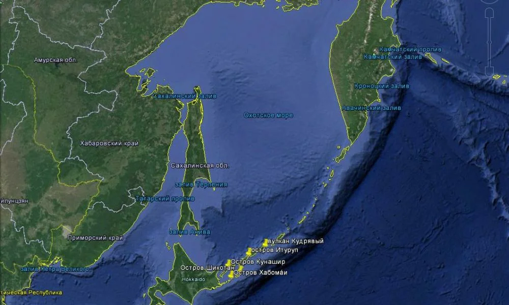 Курильские острова на карте, кому принадлежат