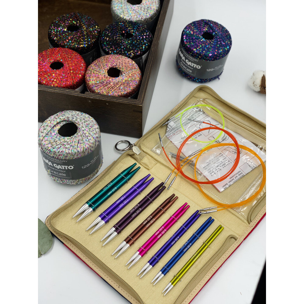 47404 Набор съемных спиц Deluxe Zing KNITPRO. Спицы Knit Pro Zink 6mm. Набор "Deluxe Set" спиц "Zing", KNITPRO, 47409. Набор круговых спиц KNITPRO Zing Deluxe.