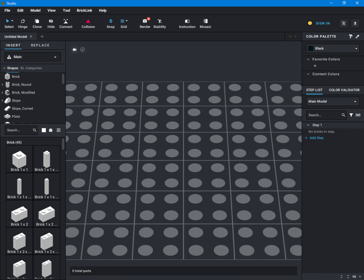 Когда вы открыли Bricklink Studio 2.0