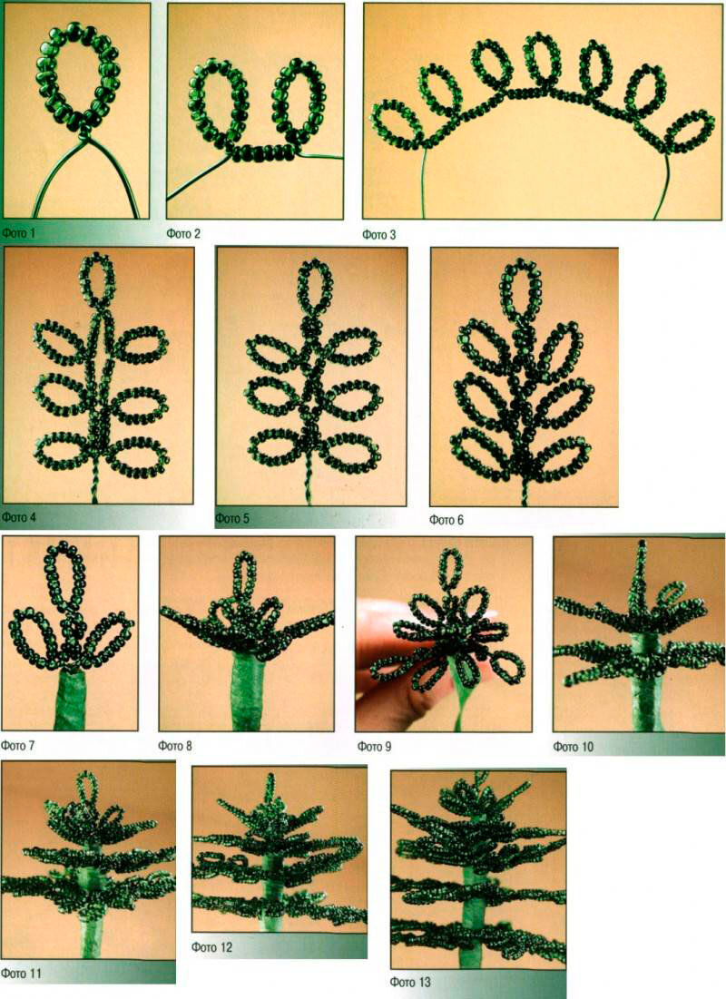 Увлекательное плетение бисером: изготавливаем деревья (34 фото)