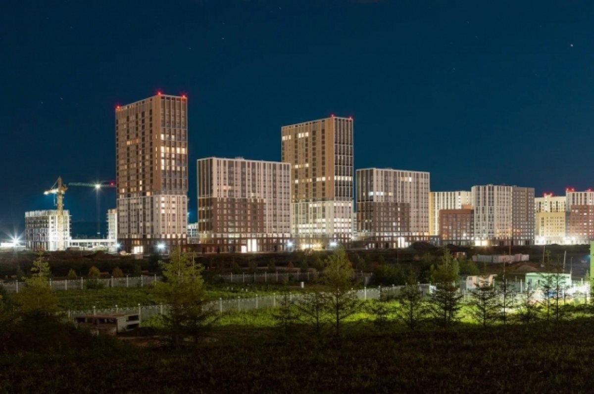    Вид из Преображенского парка на квартал «Олимпика».