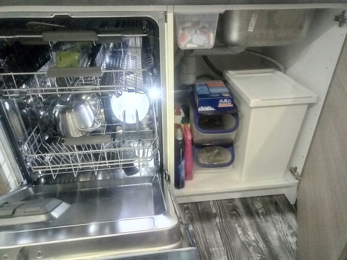 Установка посудомоечной машины в кухню метод