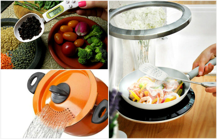  
Полезные приспособления для кухни.
Какая хозяйка не мечтает сделать процесс приготовления пищи максимально ненапряжным и приятным. На самом деле сделать это можно без особых проблем, если завести на кухне правильные предметы. В этом обзоре собраны самые крутые штуковины, которые появились на рынке кухонных предметов в последнее время.
