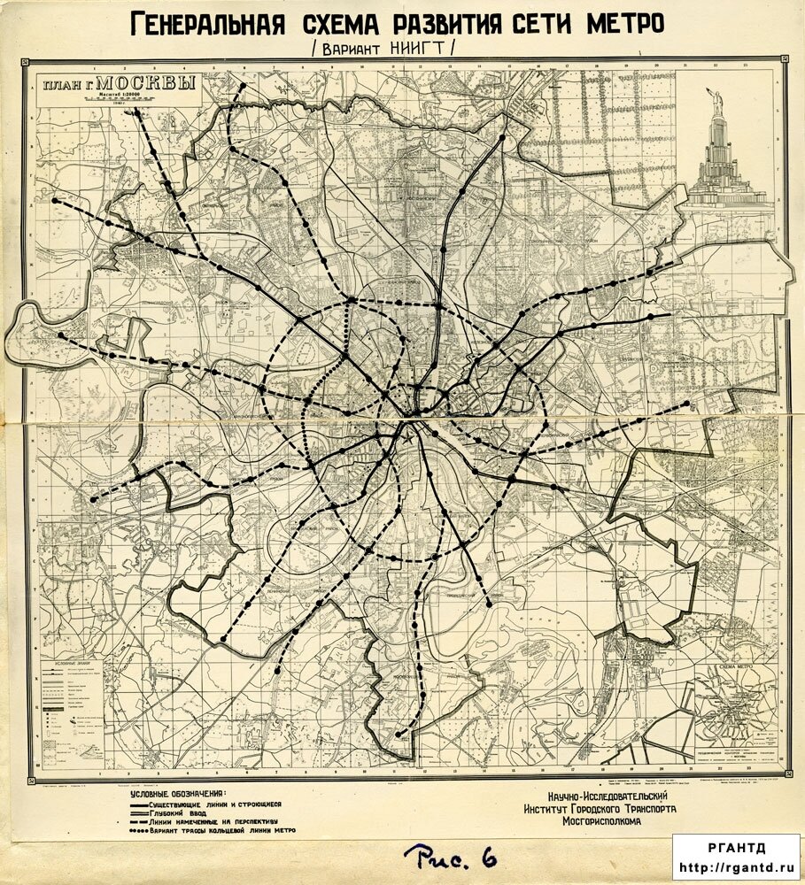 Карта москвы в 1945