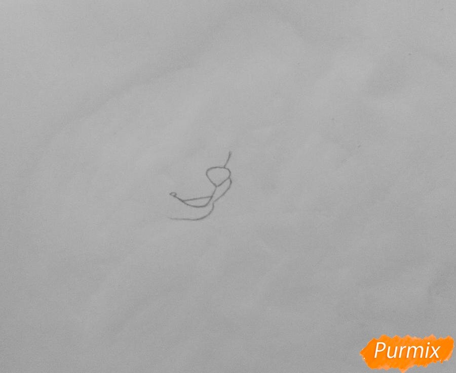 Вырисовываем мордочку,носик и ротик.