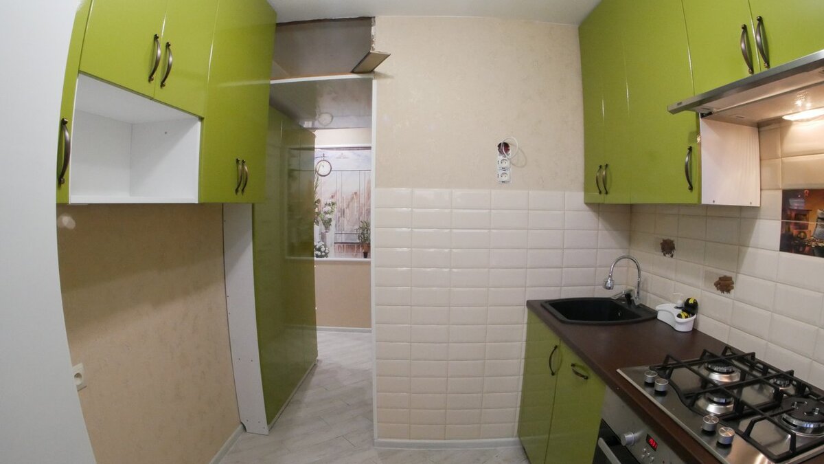 Как убрать с глаз долой газовую трубу, которая проходит через всю кухню ...