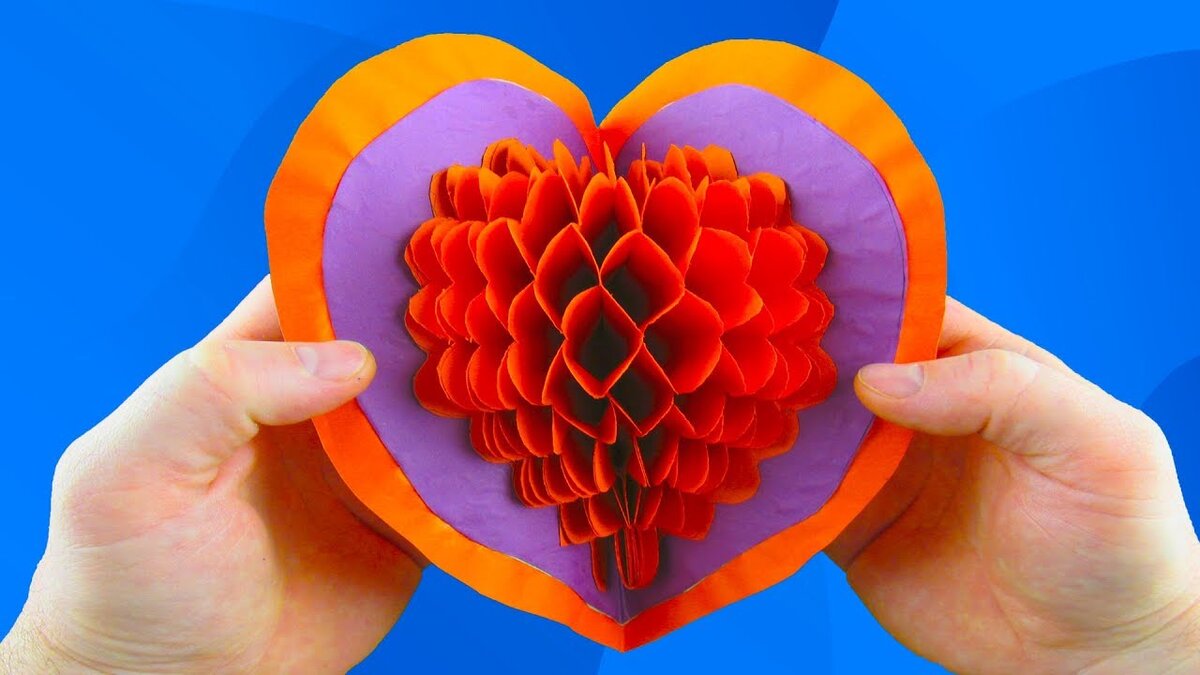 Мастер-класс Открытка Валентинов день Аппликация Вырезание Открытка «Cердце в сердце» Бумага