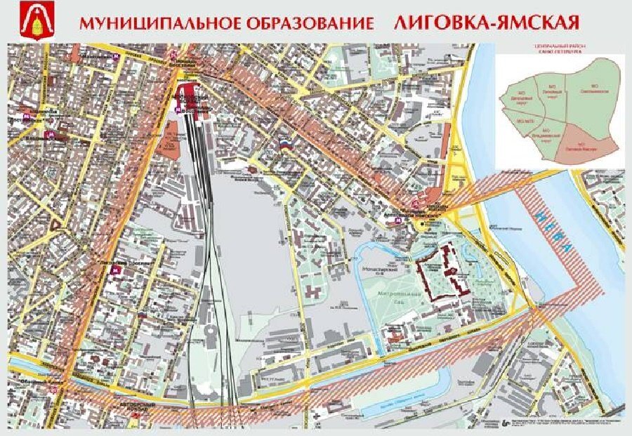 Карта центрального района спб