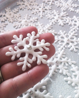 Белые съедобные снежинки в силиконовой формочке рецепт. Снежинки из безе (по рецепту velgal)