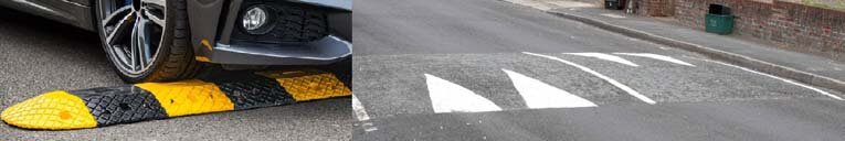 Виды «лежачих полицейских»: Speed bump и hump