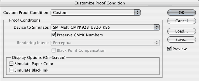  Диалоговое окно установок предварительного просмотра