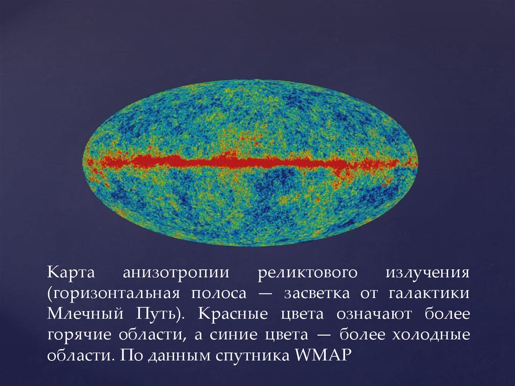 Карта анизотропии реликтового излучения. Источник изображения:  en.ppt-online.org