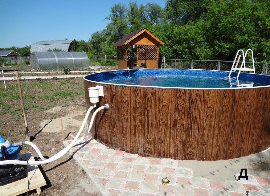 Как сделать бассейн на даче из деревянных поддонов