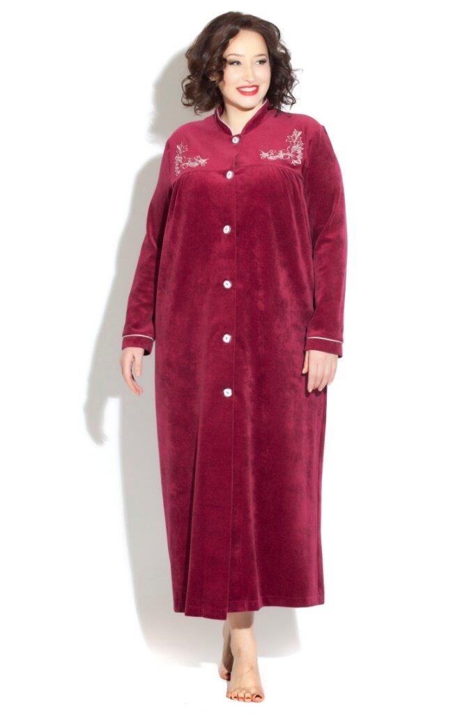 Длинный халат на пуговицах