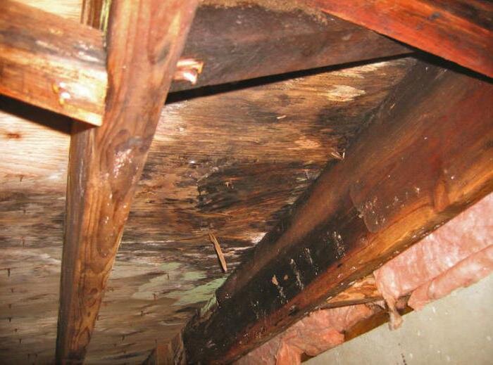 Разборка каркаса бани .