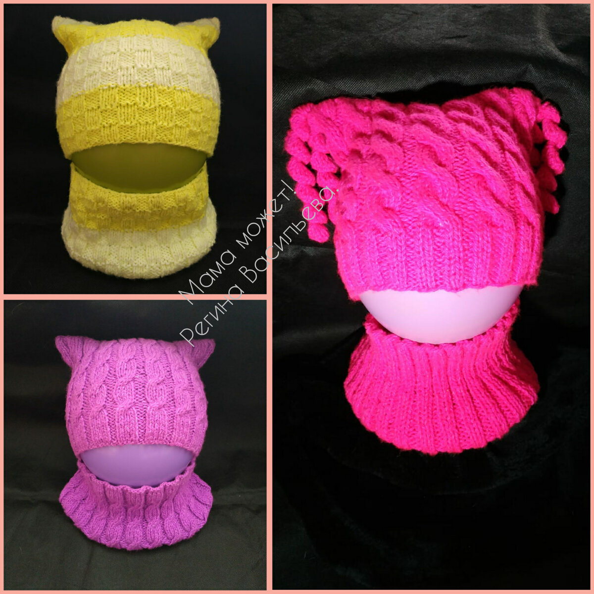 Подборка схем для вязания спицами красивых шапочек для девочек