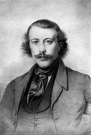 Портрет М. Бакунина работы Генриха Детлефа Митрейтера