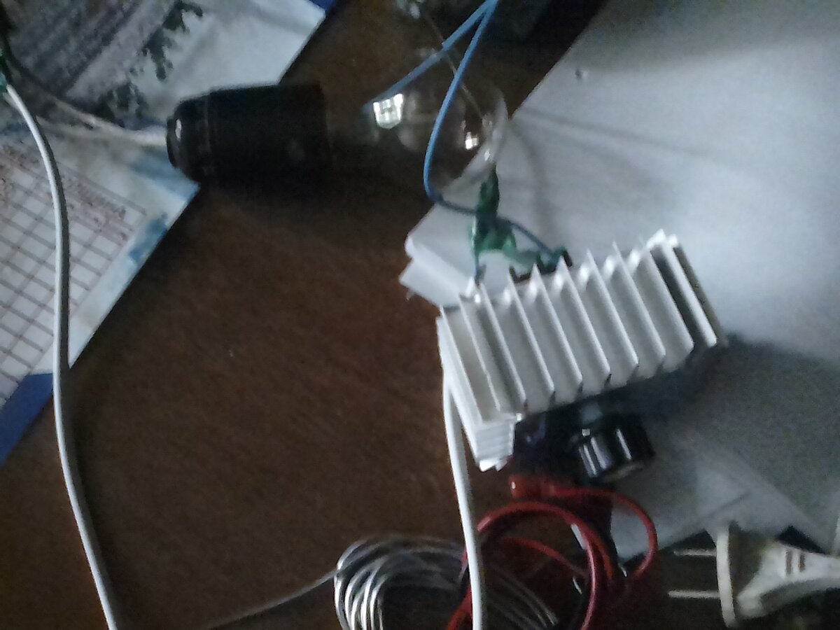 Эксперемент с регулятором мощности и лампой