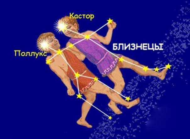 Как выглядит созвездие близнецов картинки