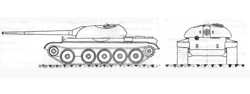 Внешних отличий облегченный Т-54 от версии 1949 года практически не имел.