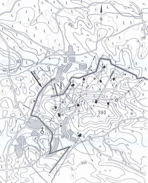  Схема опорного пункта Wielki Dzial из Denkschrift 