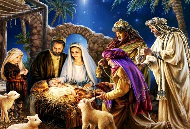 Сцена из библейской легенды о рождении Иисуса